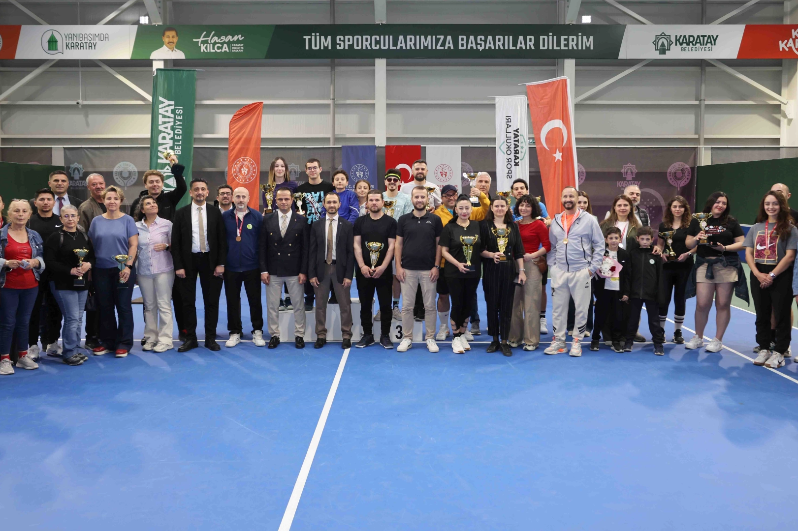 Konya İl Birinciliği Tenis Turnuvası Karatay&rsquo;da tamamlandı