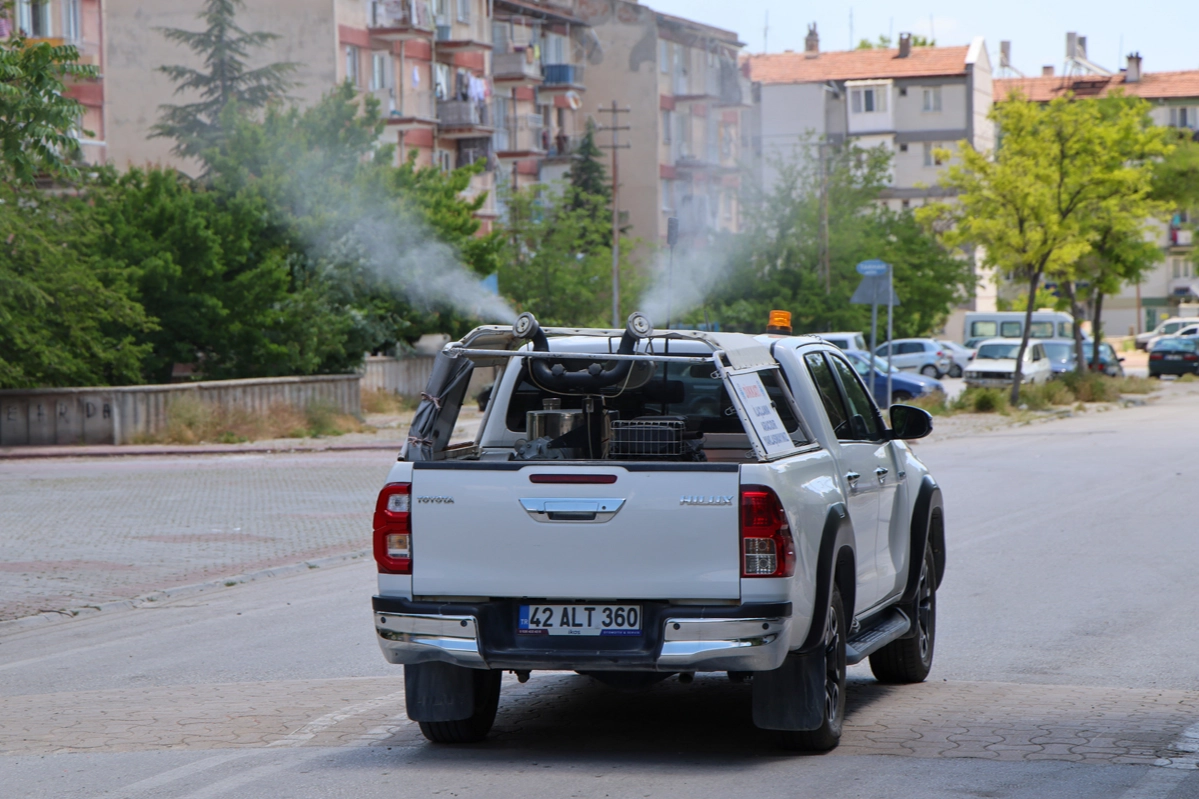 Konya Sel&ccedil;uklu'da ila&ccedil;lama &ccedil;alışmaları s&uuml;r&uuml;yor