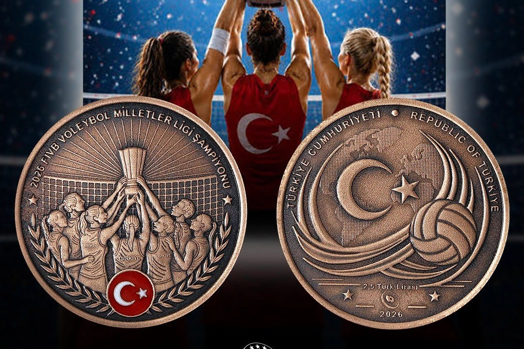 Voleybol Milletler Ligi şampiyonluğu i&ccedil;in hatıra para satışa &ccedil;ıkıyor