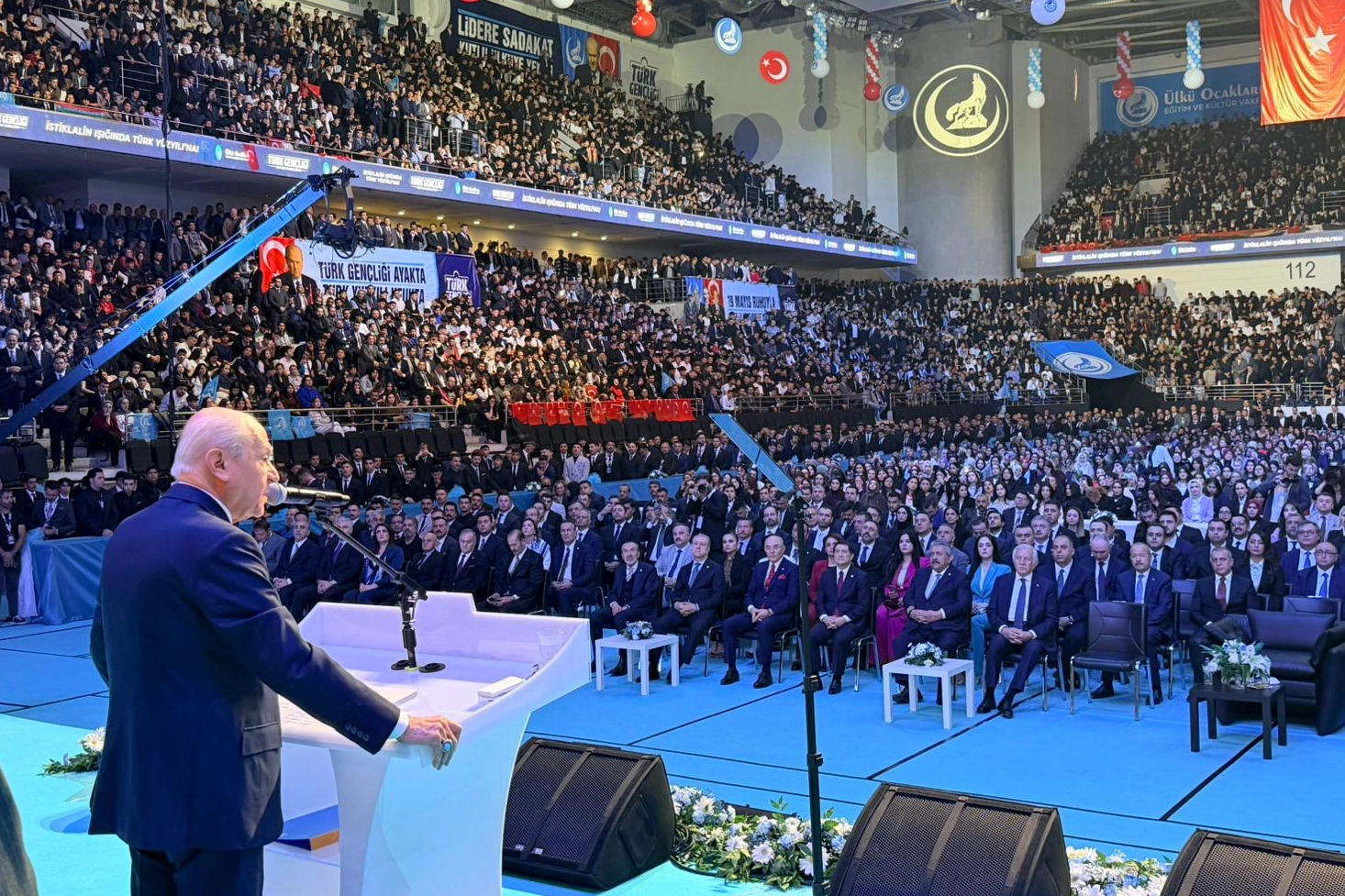 Bah&ccedil;eli B&uuml;y&uuml;k Kurultay'da konuştu: T&uuml;rk gen&ccedil;liği T&uuml;rkiye Y&uuml;zyılı&rsquo;nın teminatıdır