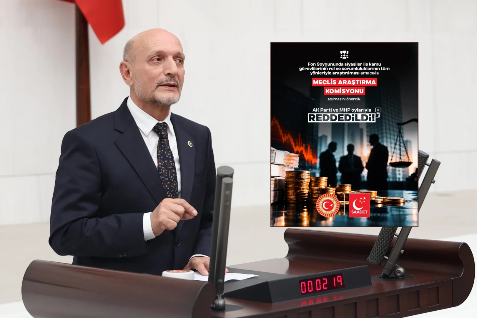 Fon krizi i&ccedil;in Yeni Yol'un 'Araştırma Komisyonu' &ouml;nergesi reddedildi