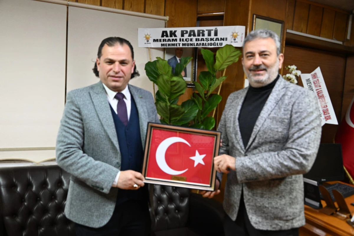 AK Parti Meram İl&ccedil;eden, Tezel&rsquo;e hayırlı olsun ziyareti