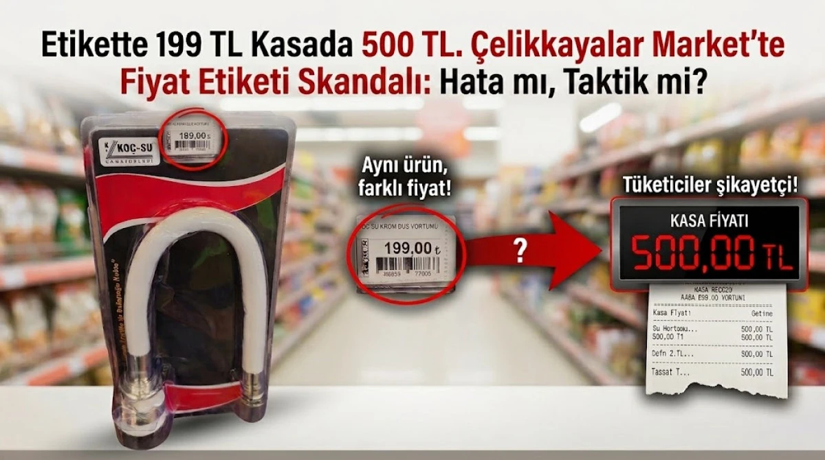 &Ccedil;elikkayalar Market&rsquo;te Fiyat Etiketi Skandalı: Hata mı, Taktik mi?