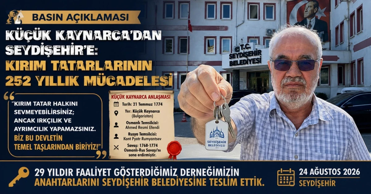 D&uuml;nya Kırım Tatar Derneği Başkanı Sarıkamış: &lsquo;Devletimizin yanında, haksızlığın karşısındayız&rsquo;