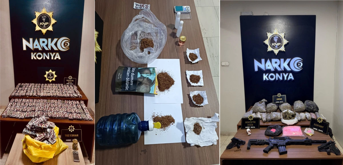 Konya'da Uyuşturucu Trafiğine Ağır Darbe Vuruldu: 110 Kişi Tutuklandı