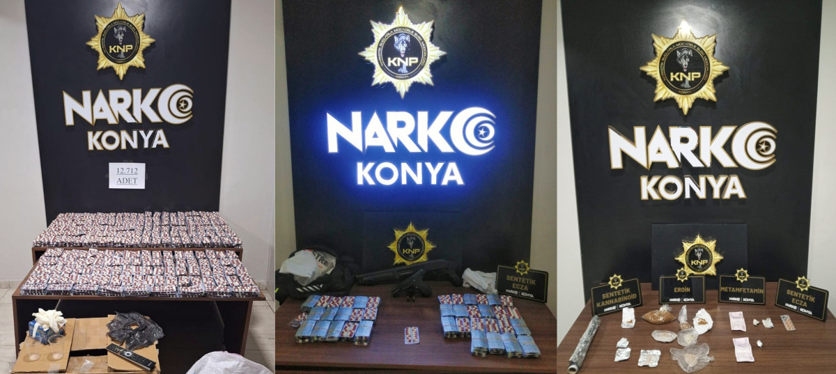 Konya’da Zehir Tacirlerine Geçit Yok: 60 Şüpheli Tutuklandı