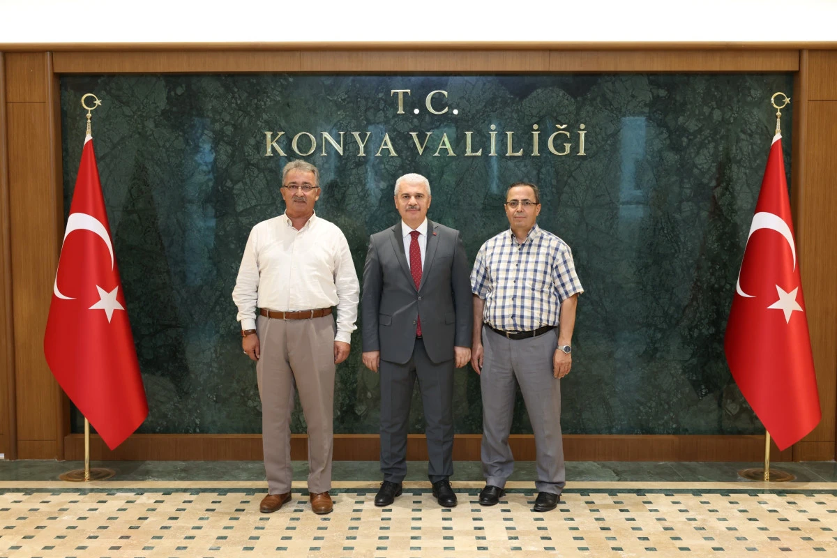 Yeni Meram Genel M&uuml;d&uuml;r&uuml; Han&ccedil;erli&rsquo;den Vali Akın&rsquo;a ziyaret 